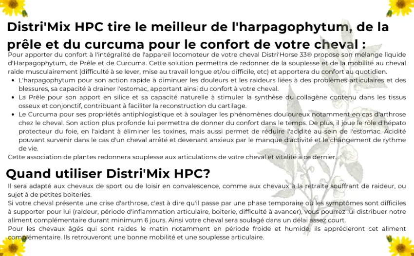 DISTRI'MIX HPC Osteoarthritis Horse 1 L - Arthrose cheval