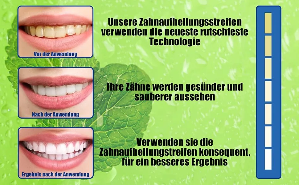 P-Beauty 2 Packs 28 Strips Home Teeth Whitening Strips with Mint Flavor Snow White Smile White Teeth Whitening Strips - Bandes dentées