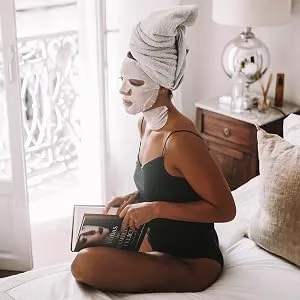 Iroha Nature - FIRMING FACE AND NECK Tissue Mask - Pearl - tissú