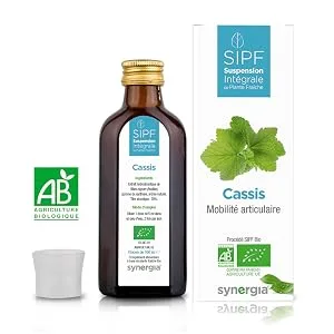 French Organic Blackcurrant 100 ml | Drinking Solution for Fresh Plants | Joint Care Joint Mobility Joint Pain | Certified AB Certified France | Laboratory SYNERGIA - Cassis naturel