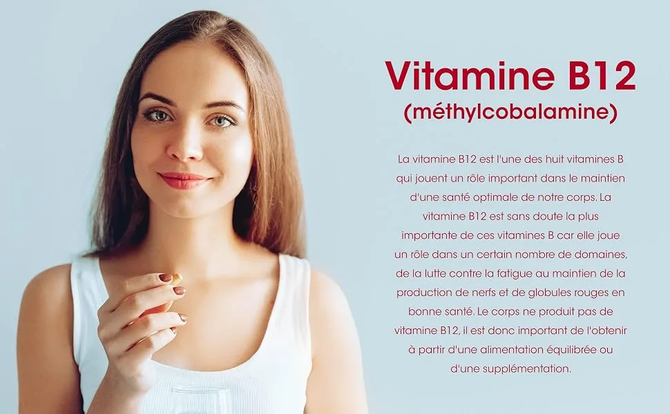 Vitamin B12 High Strength 1000mcg - 365 Tablets (One Year Supply) Vegan B12 Tablets Methylcobalamin - Vitamine B12