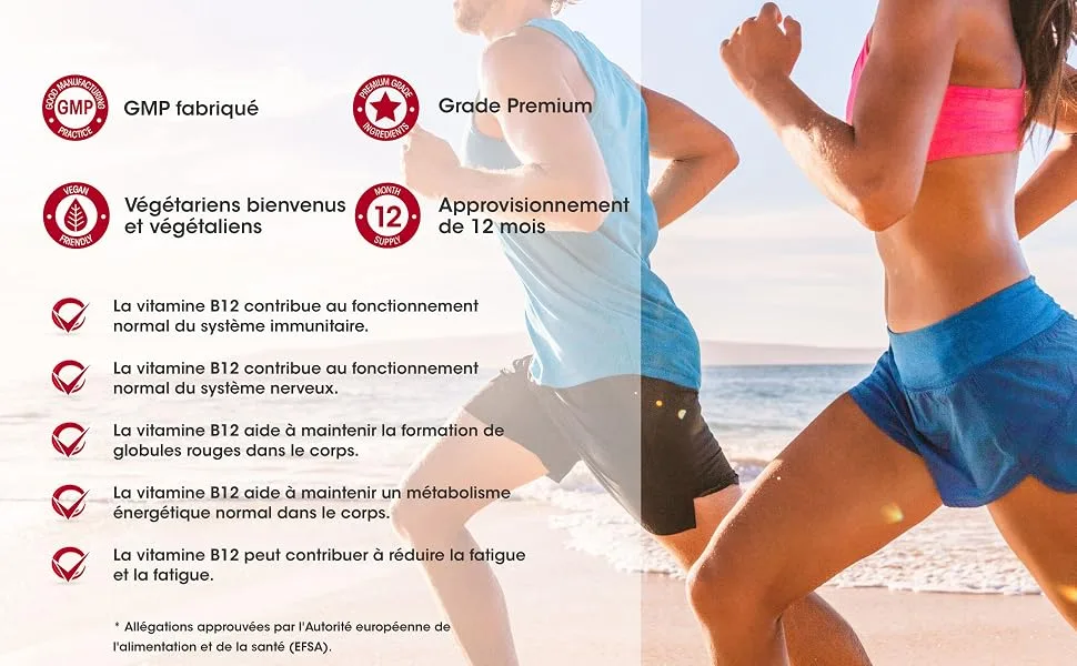 Vitamin B12 High Strength 1000mcg - 365 Tablets (One Year Supply) Vegan B12 Tablets Methylcobalamin - Vitamine B12