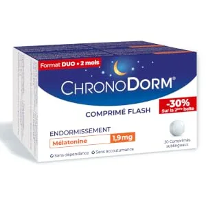 ChronoDorm Melatonin 1.9mg 30 Sublingual Tablets 2 Packs - Chronodorm duo 1,9MG