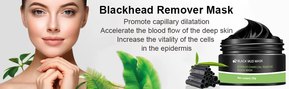 Peel off Mask Blackhead Remover Mask Black Charcoal Mask Deep Cleansing Shrink Pores Anti-Blackhead Mask 120g - Blackhead Remover Masque