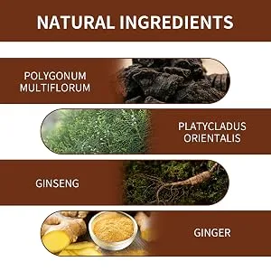organic gray reverse shampoo natural organic conditioner soap hair coloring shampoo Polygonum Multiflorum shampoo soli shampoo(1/3/5pcs) - product information 6