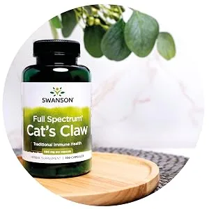 Swanson Cat's Claw 500mg 120 Capsules High Dosed Lab Tested Soy Free Gluten Free Non-GMO - SWO-0050