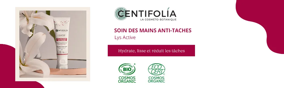 CENTIFOLIA | Anti-Stain Hand Care | Hands Protected from Aggression | Decrease in the Color of Spots | Smooth Skin and Reduced Spots | Made in France | Organic | Vegan | 50ml - Soin des mains - CENTIFOLIA