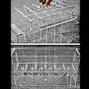 Tfwadmx Fish Breeding Box, Aquarium Breeder Box Fish Baby Hatchery Incubator Isolation with Artificial Plant - Fish Baby Hatchery