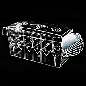 Tfwadmx Fish Breeding Box, Aquarium Breeder Box Fish Baby Hatchery Incubator Isolation with Artificial Plant - Fish Breeding Box