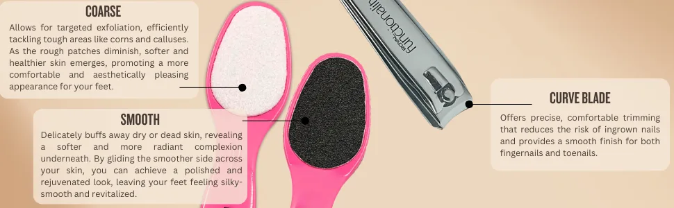 Ultimate Foot Care Kit: Exfoliating Essentials with Foot Mask Exfoliating Foot Mask and Foot Spa (One Size Coffee) - Avec coupe-ongles et lime à pied.