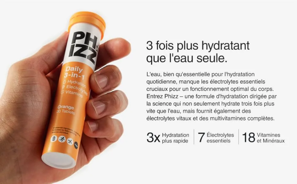 Phizz Electrolytes Multivitamins & Hydration Tablets - 60 Effervescent Rehydration Tablets - 18 Vitamins & Minerals Vitamin C Vegan Vegetarian & Low Calorie (Mixed Berries) - éhydratation effervescents