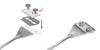 HOTOOLME Aquarium Scraper, 25.6" Stainless Steel Scraper Cleaning Razor with 10 Blades for Glass Aquarium Fish Tank - product information 4