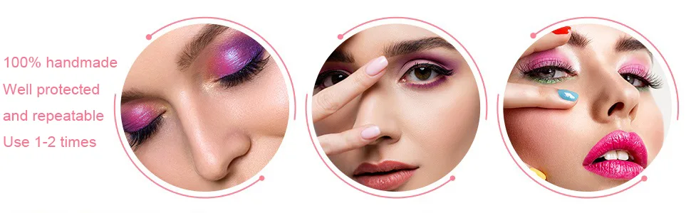 Reusable Self-Adhesive Eyelashes Natural Looking False Eyelashes Long Curly Eyelashes No Glue/Eyeliner/Magnet Waterproof and Easy to Apply (4 Pairs) - Cils Auto-Adhésifs Réutilisables