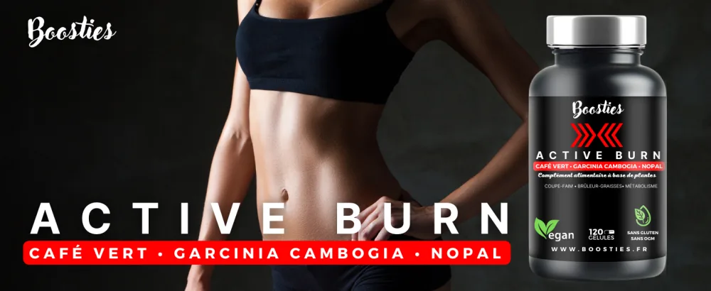 Active Burn - Extra Powerful - Metabolism - Energy - Garcinia Cambogia - Green Coffee - Nopal - Cola Nuts - 7 Vitamins & Minerals 120 Capsules - product information 1
