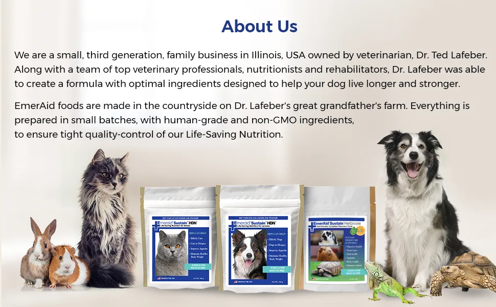 EMERAID Sustain HDN Life Saving Nutrition for Cats, Made with Non-GMO and Human Grade Ingredients 100 - about-emeraid