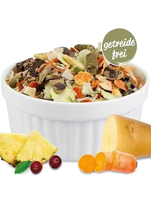 Schecker Dog Food - Vegetable and Fruit Mix - Grain Free - Optimal Barf Supplement - 2 kg - Vegetable Flakes with Fruit - product information 2