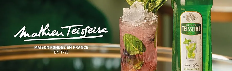 Melon syrup Mathieu Teisseire for drinks sodas cocktails with or without alcohol milkshakes smoothies 70cl bottle - Mathieu Teisseire