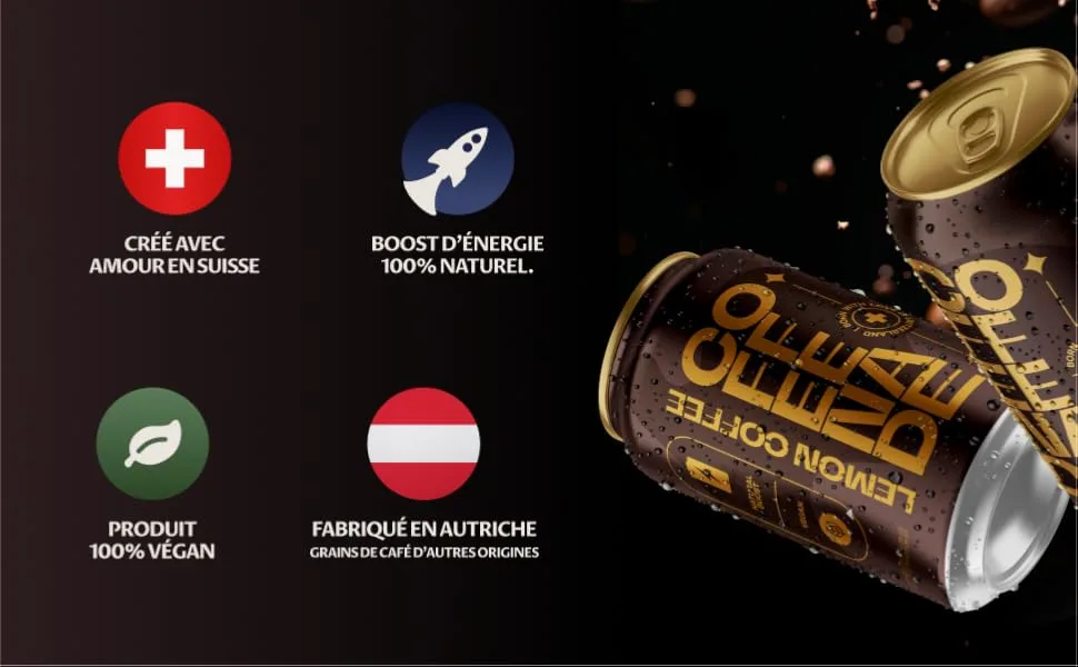 Coffeenade - (12 x 330ml) - COFFEENADE Citrus - Sparkling Coffee Lemonade - product information 3