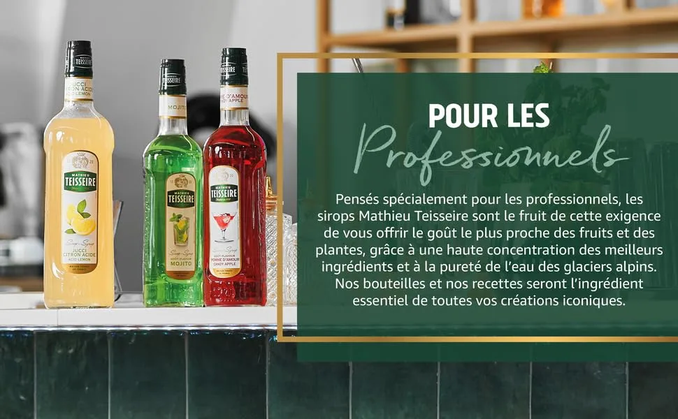 Mathieu Teisseire Black Tea Syrup for Drinks Cocktails Spritz Mocktails 70cl Bottle - Mathieu Teisseire