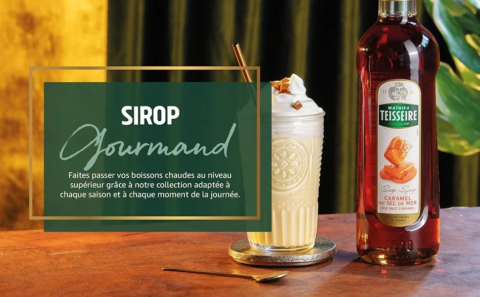 Mathieu Teisseire Gingerbread Syrup for Drinks Cocktails Mocktails Milkshakes Frapes Coffee Hot Chocolates 70cl Bottle - Mathieu Teisseire