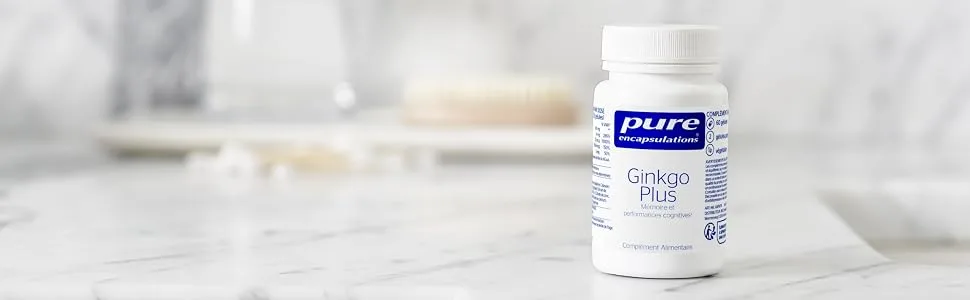 Pure Encapsulations - Ginkgo Plus - Memory and Concentration - With Vitamins B6 B12 Zinc and Folate - 60 Capsules - Image1