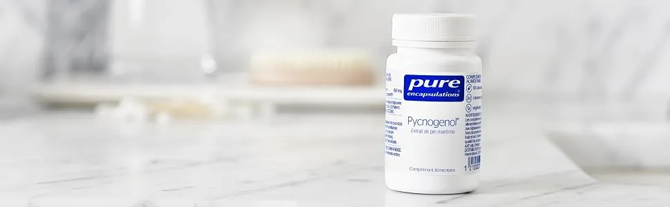 Pure Encapsulations - Pycnogenol - Natural Titled Maritime Pine Extract - Helps Maintain Skin Elasticity & Good Circulation - 60 Vegan Capsules - Image1