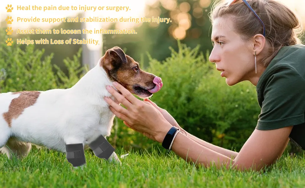 Pssopp Dog Elbow Brace with Reflective Straps Elbow Guard Helps with Ligament Injuries Sprains and Loss of Stability Caused by Arthritis(S) - Dog Leg Braces