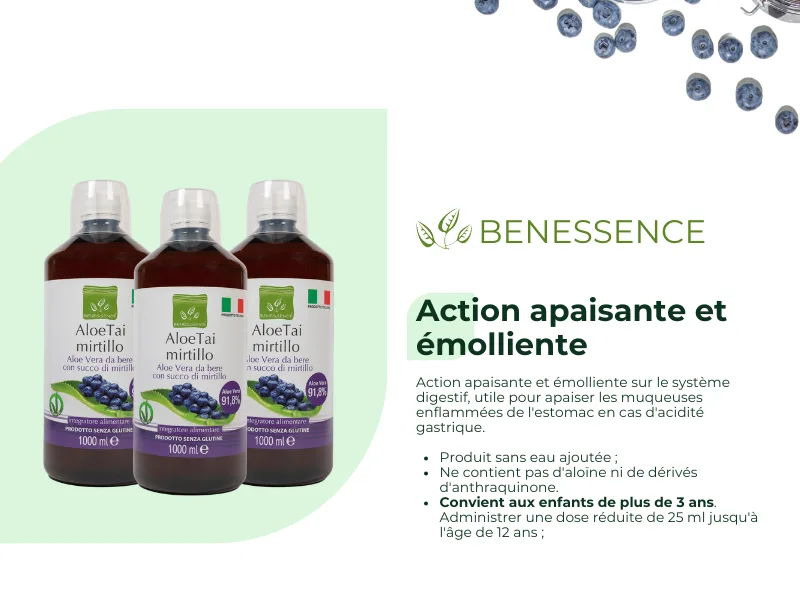 Benessence - Aloe Blueberries: Aloe Vera Juice with Blueberries - 1L - aloe