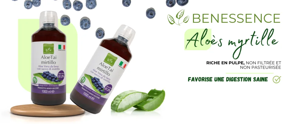 Benessence - Aloe Blueberries: Aloe Vera Juice with Blueberries - 1L - aloe