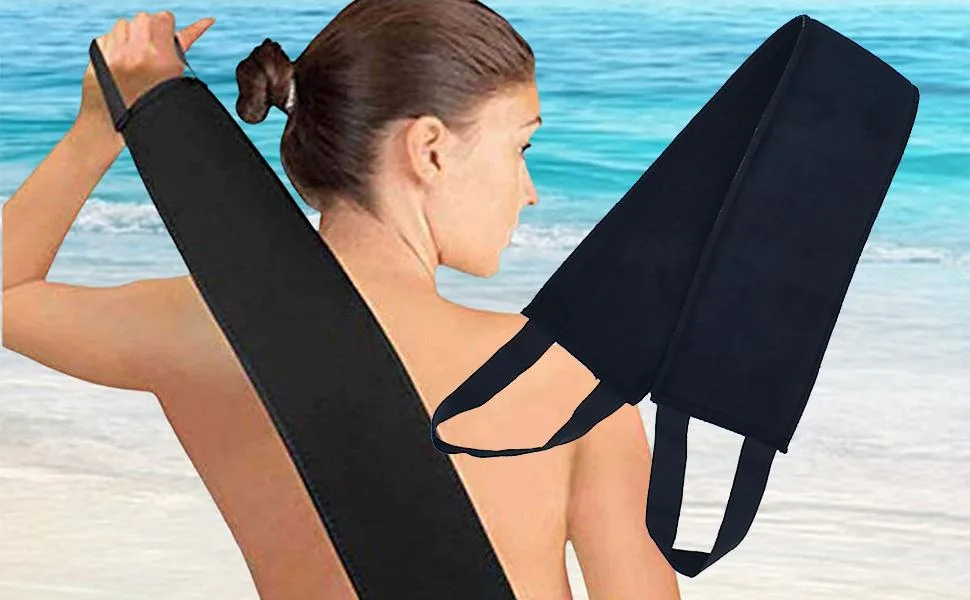 Teksome Self Tanner Applicator for Back - Microfiber Self Tanner Applicator for Back Self Tanning Applicator for Sunless Tanning Mousse or Lotion Tan Your Back Quickly and - Applicateur autobronzant pour le dos en microfibre - Applicateurs de lotion pour le dos