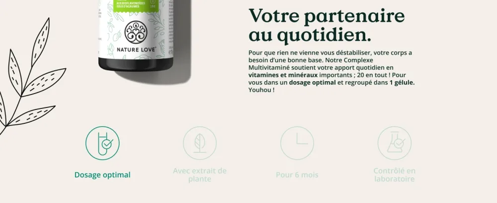 Multivitamin Complex 180 vegan capsules vitamins A-Z and minerals green tea extract citrus bioflavonoids high dosage bioactive forms laboratory-controlled without unnecessary additives - Complexe Multivitaminé gélules véganes vitamines A-Z minéraux extrait thé vert bioflavonoïdes