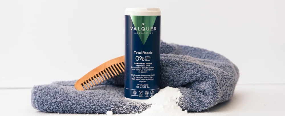 Valquer Total Repair Shampoo Particles for damaged hair. Concentrated formulation. Sulfate-free Silicone-free and Salt-free - 150 Gr - product information 1