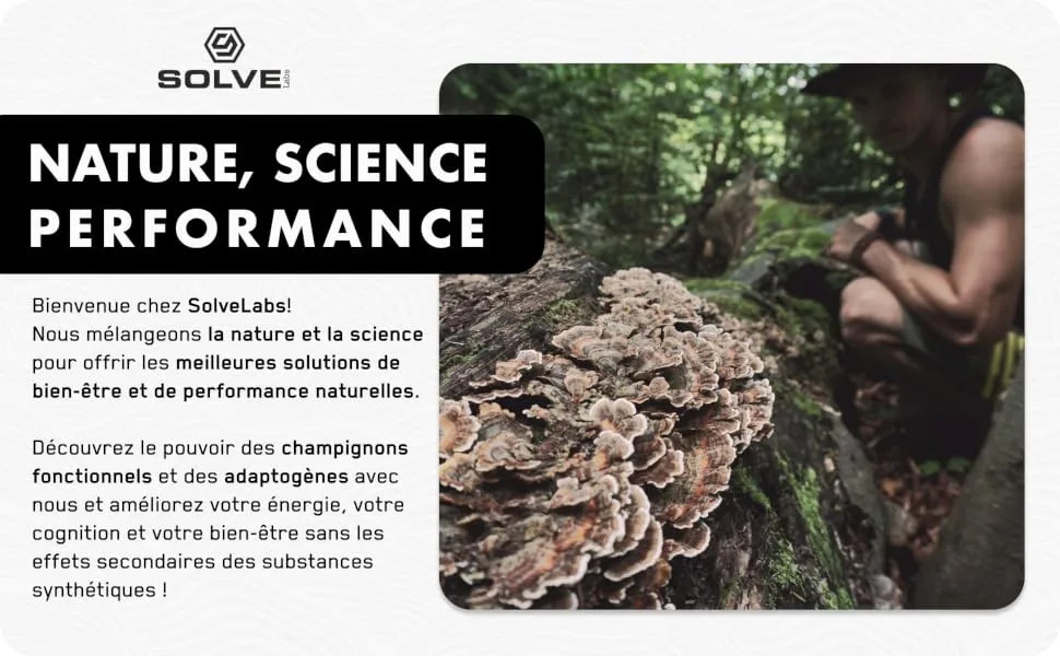 Solve Labs Premium Lion Mane Extract Powder 100% Fruiting Body 45% Beta-D-Glucans Extract 10:1 Zero Filling Agent & Additive 30G - Nature, science, performance, solve labs