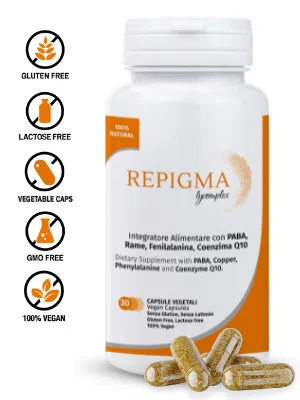 Repigma Lycomplex Useful Dietary Supplement for the Treatment of Vitiligo and White Skin Spots Box of 30 Capsules - product information 2