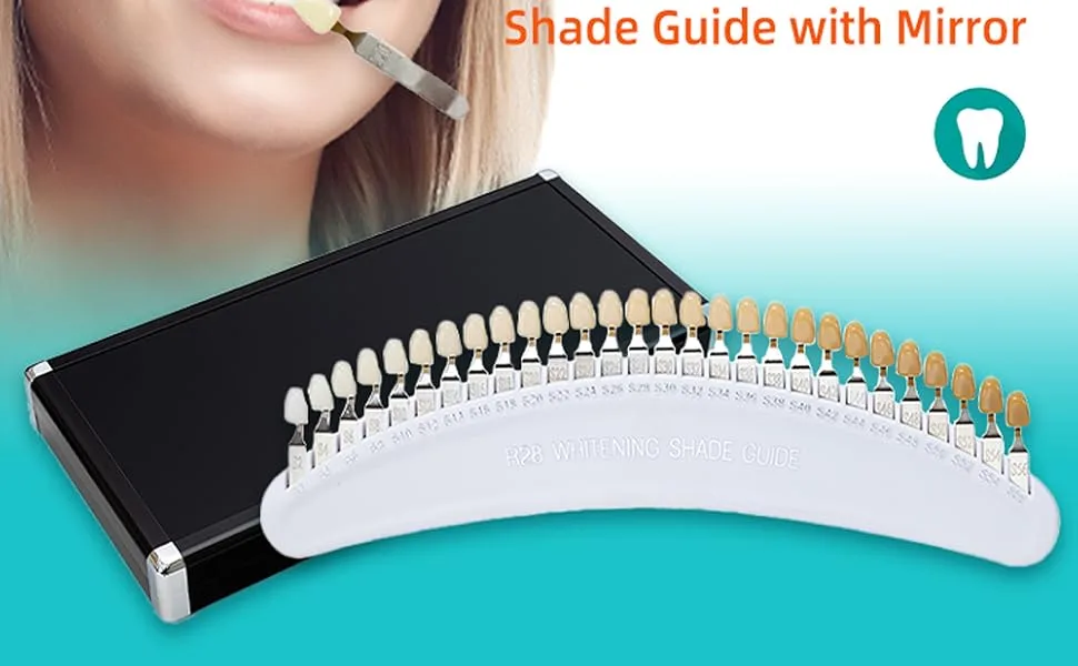 3D R-28 Professional Teeth Whitening Guide for Dentist Teeth Whitening Course Shade Guide with 28 Colors - guide d