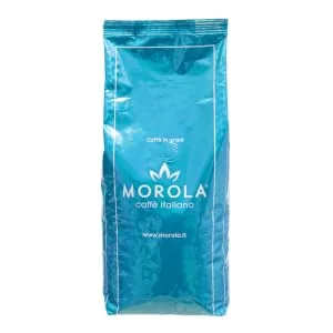 Morola Caff Italiano - Coffee Beans - Morola Decaffeinated Gold Blend - 500g Bag - 0.5kg Pack with One-Way Degassing Valve - Coffee Made in Italy - Morola Decaffeinato - Cafe en grains 0,5kg