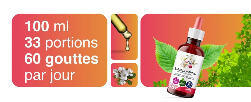 Jarmor Hawthorn Mother Tincture | Hawthorn Drops 100 ml | Regularity of Cardiovascular Function and Antioxidant | Promotes Re - tisane complement alimentaire complément alimentaire infusion sommeil