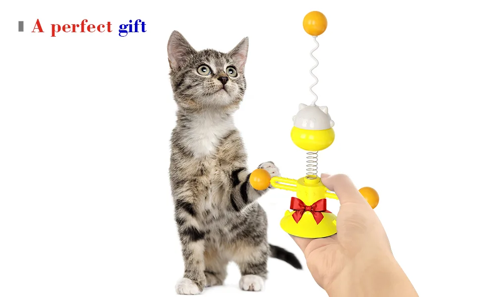 PUPPYIT Cat Toys Interactive Kitten Toy for Indoor Cats Teaser Supplies Birthday Gift Windmill Swing kitten Toy - product information 6