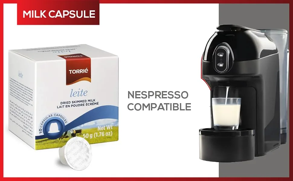 Torri Skimmed Milk compatible with Nespresso | Soluble PET | (10 pods) - product information 2