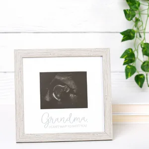 Kate & Milo Rustic Grandma Sonogram Picture Frame, Pregnancy Announcement Photo Frame, Gender-Neutral Baby Keepsake Frame Rustic Grandma Sonogram Frame - me and my brother frame