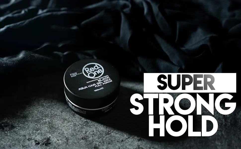 Redone Aquatic Styling Wax Black 150 ml | Extra Hold | For Men & Women | Long Lasting Shiny Look | Cherry Scent | Maximum Control | Pack of 12 - redone black wax