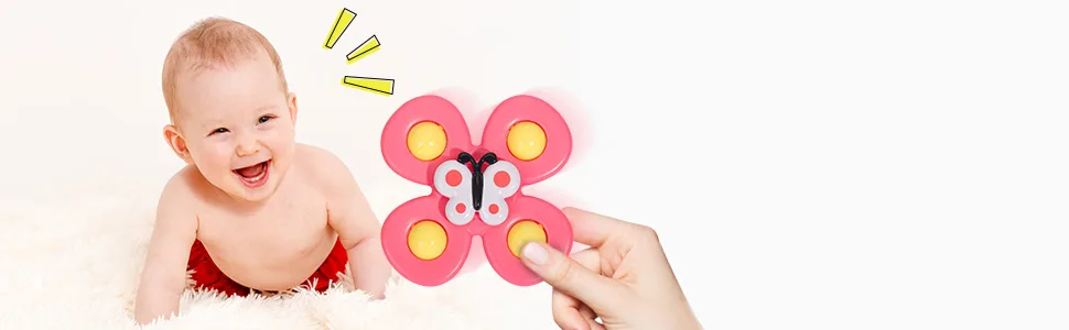 NARRIO Suction Cup Spinning Top Toy - Baby Gifts Idea Multicolored - Release