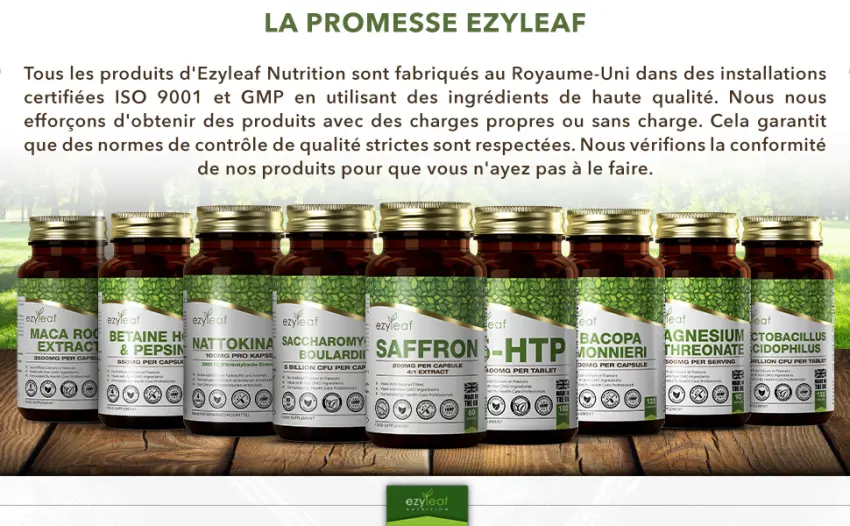 Ezyleaf Saffron Supplement | 60 Saffron High Content Capsules - 200mg Saffron Extract Per Serving | Non-GMO Gluten Free Product & Allergen Free | Made In UK - Saffron