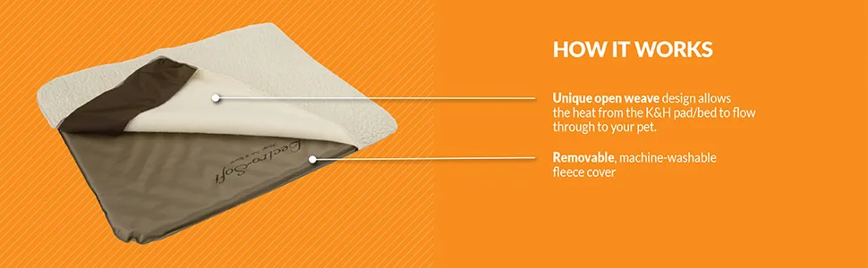 K&H PET PRODUCTS Lectro-Soft Outdoor Heated Pad Replacement Cover (Heated Pad Not Included) Small (14 in x 18 in) - unspecified