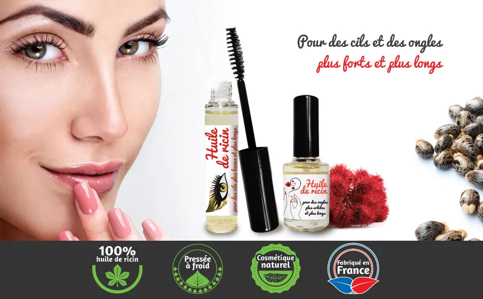 100% Cold-pressed organic castor oil in mascara to boost eyelash growth. Economical spin dryer - Naturafro - Huile de ricin cils, format mascara