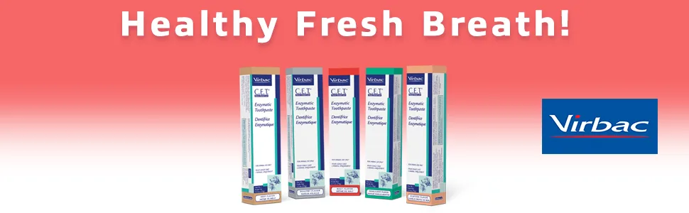 Virbac CET Enzymatic Toothpaste| Eliminates Bad Breath by Removing Plaque and Tartar Buildup | Best Pet Dental Care Toothpaste Poultry - Healthy Fresh Breath!