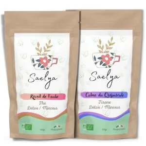 SAELYA - Tea and Herbal Tea Set - Detox | 28 Days | Effective And Fast For Women Or Men For A Flat Stomach (Tea & Herbal Tea) - Sachets vrac