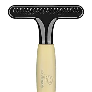 CONAIRPRO dog & cat Grooming Rakes and Shedding Tools Medium-Tooth Undercoat - 3/4" - Soft gel handle, memory handle, comfort handle, dematting rake, undercoat rake, knots and tangles