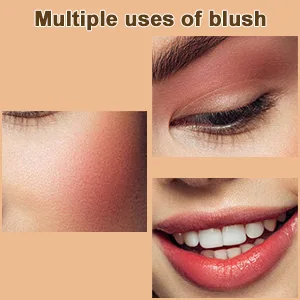 Fengyang 3Pcs 3 in 1 Creamy Highlighter Stick Liquid Contouring Blush Stick Liquid Blush Stick with Cushion Applicator Contouring Face Makeup Blush (B) - application