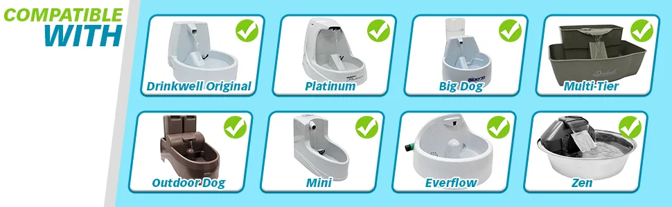 Premium Charcoal Filters for PetSafe Drinkwell Fountains, Pack of 10 - product information 3
